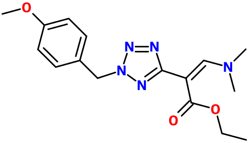 (image for) MC095046 3-Dimethylamino-2-[2-(4-methoxy-benzyl)-2H-tetrazol-5-yl]-acrylic acid ethyl ester